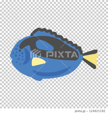ナンヨウハギ  イラスト 124825192