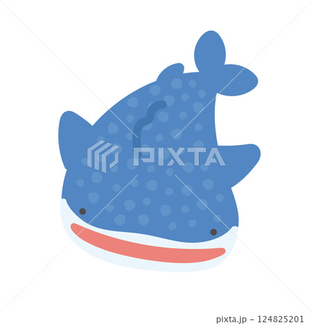 ジンベエザメ  イラスト 124825201