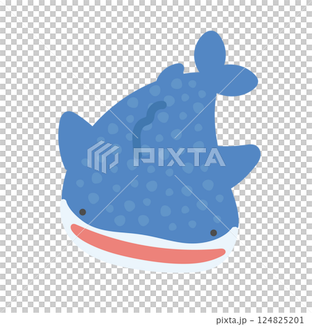 ジンベエザメ  イラスト 124825201