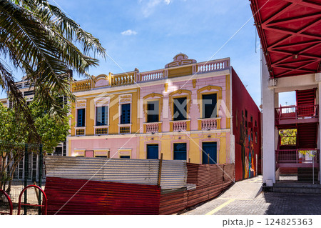Traditional houses at Dragao do Mar, famous cultural center and tourist attraction in Fortaleza, Ceara, Brazil Traditional houses at Dragao do Mar, famous cultural center and tourist attraction in Fortaleza, Ceara, Brazil 124825363