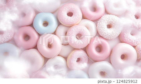 Sweet donuts in light warm colors 124825912