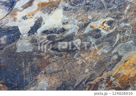 Natural multicolor stone texture background with organic mineral patterns 124826010