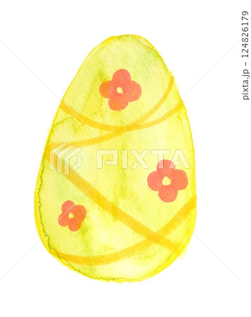水彩で描いたイースターエッグ 124826179