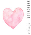 ピンク色に重ね塗りされたハート 124826185
