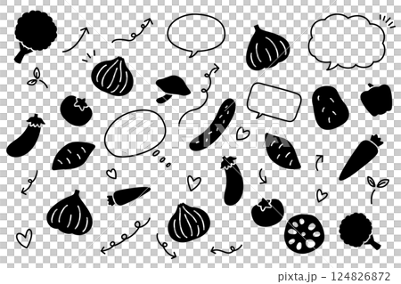 Cute vegetable set Cute vegetable set 124826872