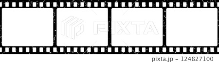 Grunge film strips vector. Old retro cinema movie strip. Video recording. Flat vector illustration. Grunge film strips vector. Old retro cinema movie strip. Video recording. Flat vector illustration. 124827100