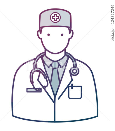 Doctor in medical uniform with stethoscope Doctor in medical uniform with stethoscope 124827246