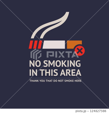 No smoking sticker, label no smoking in this area No smoking sticker, label no smoking in this area 124827386