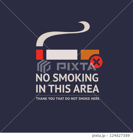 No smoking sticker, label no smoking in this area No smoking sticker, label no smoking in this area 124827389