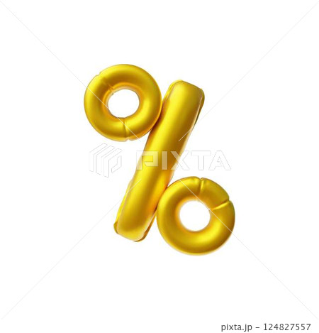 3D golden percentage sign from an inflated balloon vector icon, discount tag, Black Friday sale special offer symbol 3D golden percentage sign from an inflated balloon vector icon, discount tag, Black Friday sale special offer symbol 124827557