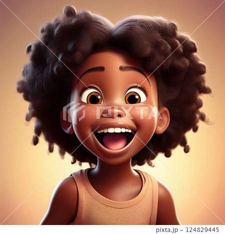 Happy young girl 124829445
