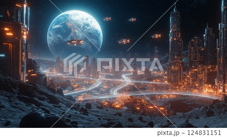 月面都市のイメージ 124831151