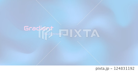 Light pale blue, gray and pink colours vector mesh gradient background. Abstract aesthetic soft and tranquil wavy digital watercolor dusk sky concept for winter design, banner, surface 124831192