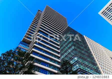 東京 港区 西新橋の都市風景 日比谷フォートタワー 東京 港区 西新橋の都市風景 日比谷フォートタワー 124831663