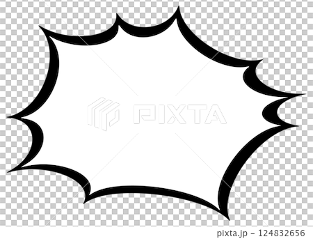 Surprise expression frame. Surprise speech bubble. Zigzag emotion expression frame. Surprise expression frame. Surprise speech bubble. Zigzag emotion expression frame. 124832656