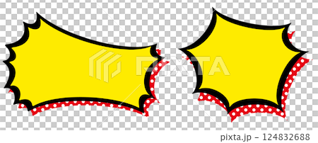 Surprise expression frame. Surprise speech bubble. Zigzag emotion expression frame. Surprise expression frame. Surprise speech bubble. Zigzag emotion expression frame. 124832688