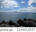 テトラポットから望む海 124832837