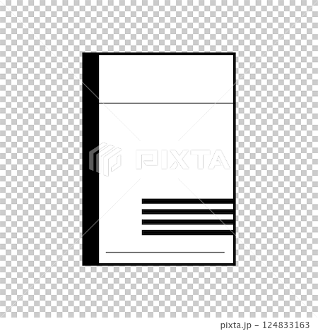 Notebook illustration - monochrome 124833163