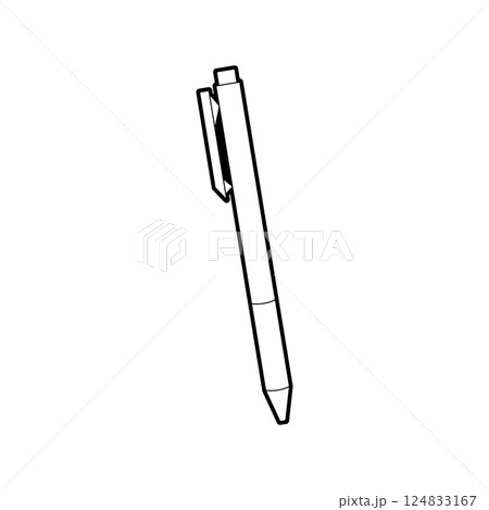 ペンのイラスト-モノクロ 124833167