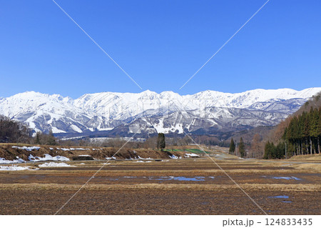 白馬山麓 雪どけの春 白馬山麓 雪どけの春 124833435