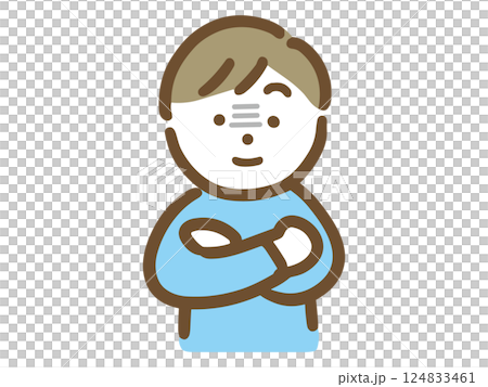 笑顔で静かに怒る男性 124833461