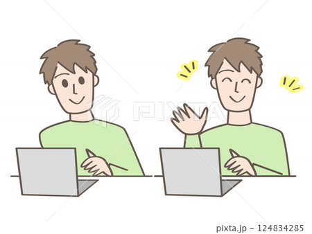 PCを使う人 124834285
