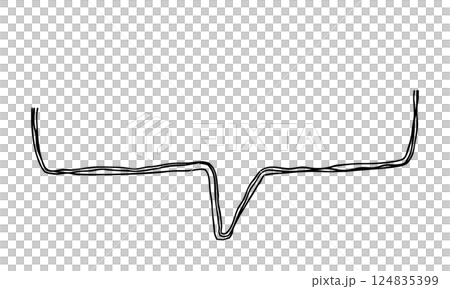 語音氣泡手繪線圖示單色向量插圖，帶有多個重疊線 124835399
