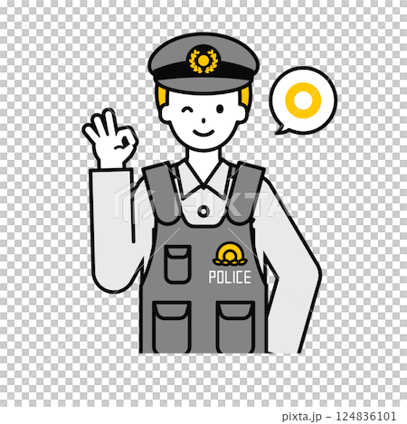 Upper body pose_Simple police officer male 08 124836101