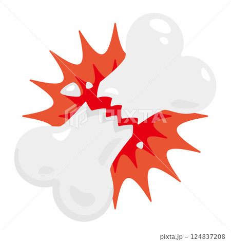 折れた骨のイラスト 折れた骨のイラスト 124837208