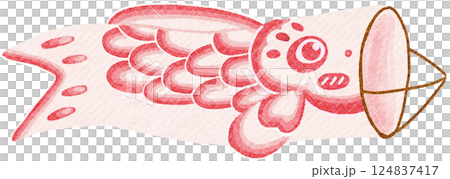 outdoor pink Koinobori decoration outdoor pink Koinobori decoration 124837417
