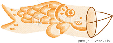 outdoor Yellow Koinobori decoration outdoor Yellow Koinobori decoration 124837419