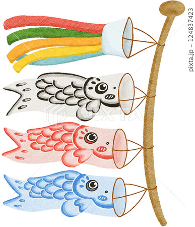 outdoor Koinobori decoration outdoor Koinobori decoration 124837423