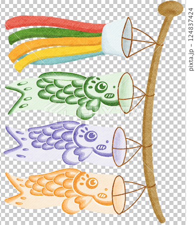 outdoor Koinobori decoration 124837424