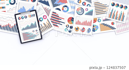 ビジネス資料とクリップボード、ビジネスデータの収集・分析・検討 124837507