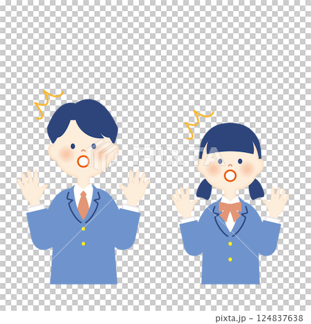 Blazer student surprised upper body 124837638