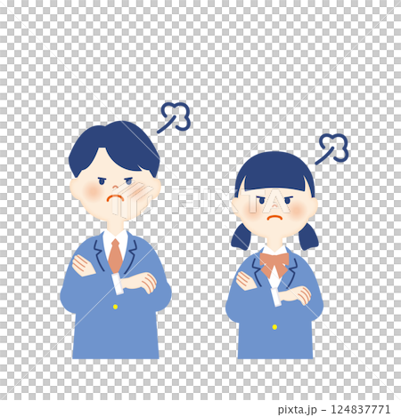 Blazer student angry upper body Blazer student angry upper body 124837771