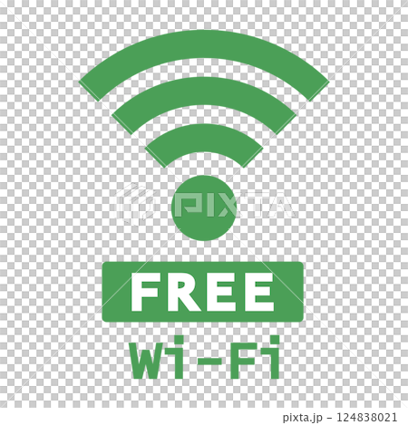 イラスト素材掲示板：フリーWI-Fi,ネットワーク,インターネット,コンピューター,携帯電話 124838021