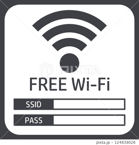 イラスト素材掲示板：フリーWI-Fi,ネットワーク,インターネット,コンピューター,携帯電話 124838026