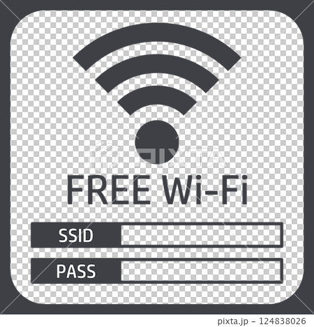 イラスト素材掲示板：フリーWI-Fi,ネットワーク,インターネット,コンピューター,携帯電話 124838026