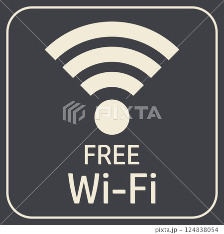 イラスト素材掲示板：フリーWI-Fi,ネットワーク,インターネット,コンピューター,携帯電話 124838054