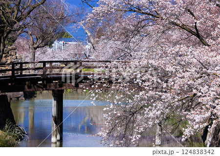 松本城の桜 124838342