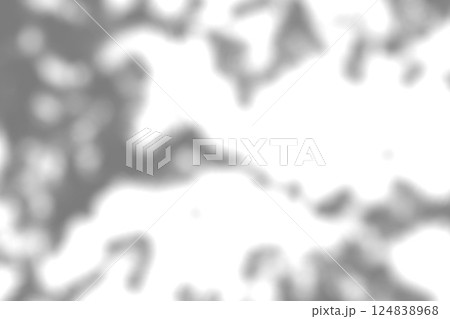 Tree branch shadow. Tree leaves shadow overlay. Summer sunlight trough the leaves. Nature organic shadow. Blurred Leaf shadow and light on wall background. 3d rendering 124838968