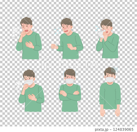 身體不適的男性一組 124839065