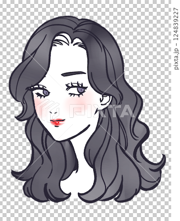 從側面看女人的臉 從側面看女人的臉 124839227