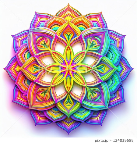 曼陀羅　イラスト 124839689