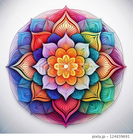 曼陀羅　イラスト 124839691