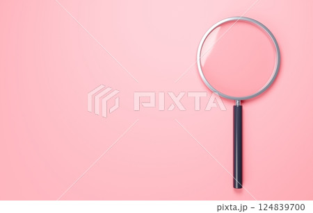 3Dイラスト_虫眼鏡 124839700
