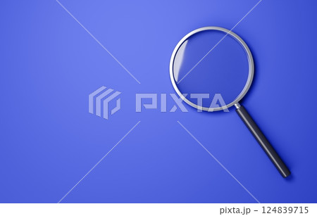 3Dイラスト_虫眼鏡 124839715