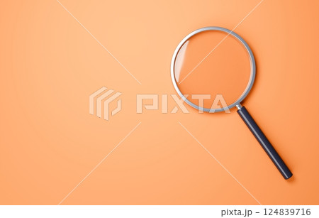 3Dイラスト_虫眼鏡 124839716