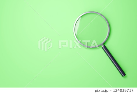 3Dイラスト_虫眼鏡 124839717